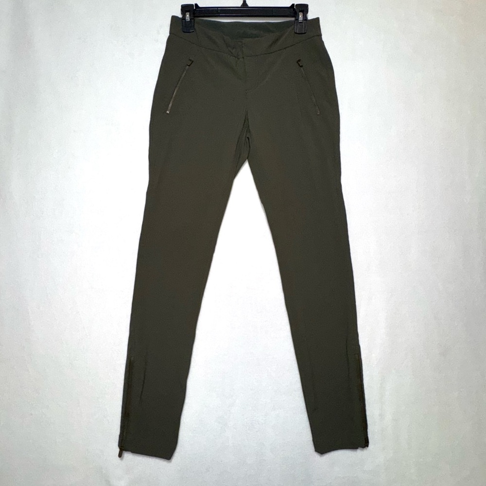 Athleta Wander Skinny Pants olive green Low-rise Women’s Size 4 - Picture 1 of 12